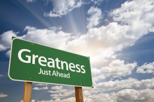 Greatness Green Road Sign