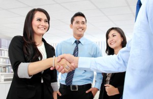 business team shaking hands