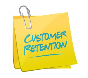 customer retention memo post illustration design over a white background